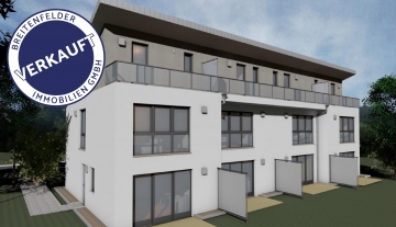 Modernes Reihenendhaus als Neubau mit Dachterrasse und Garten